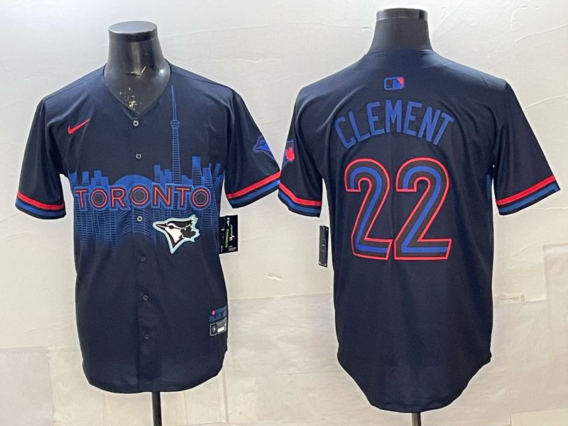 Men 2025 Nike Toronto Blue Jays #22 Clement Blue Game MLB Jersey 04->youth mlb jersey->Youth Jersey